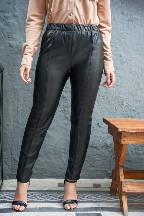 Faux Leather Straight Pant